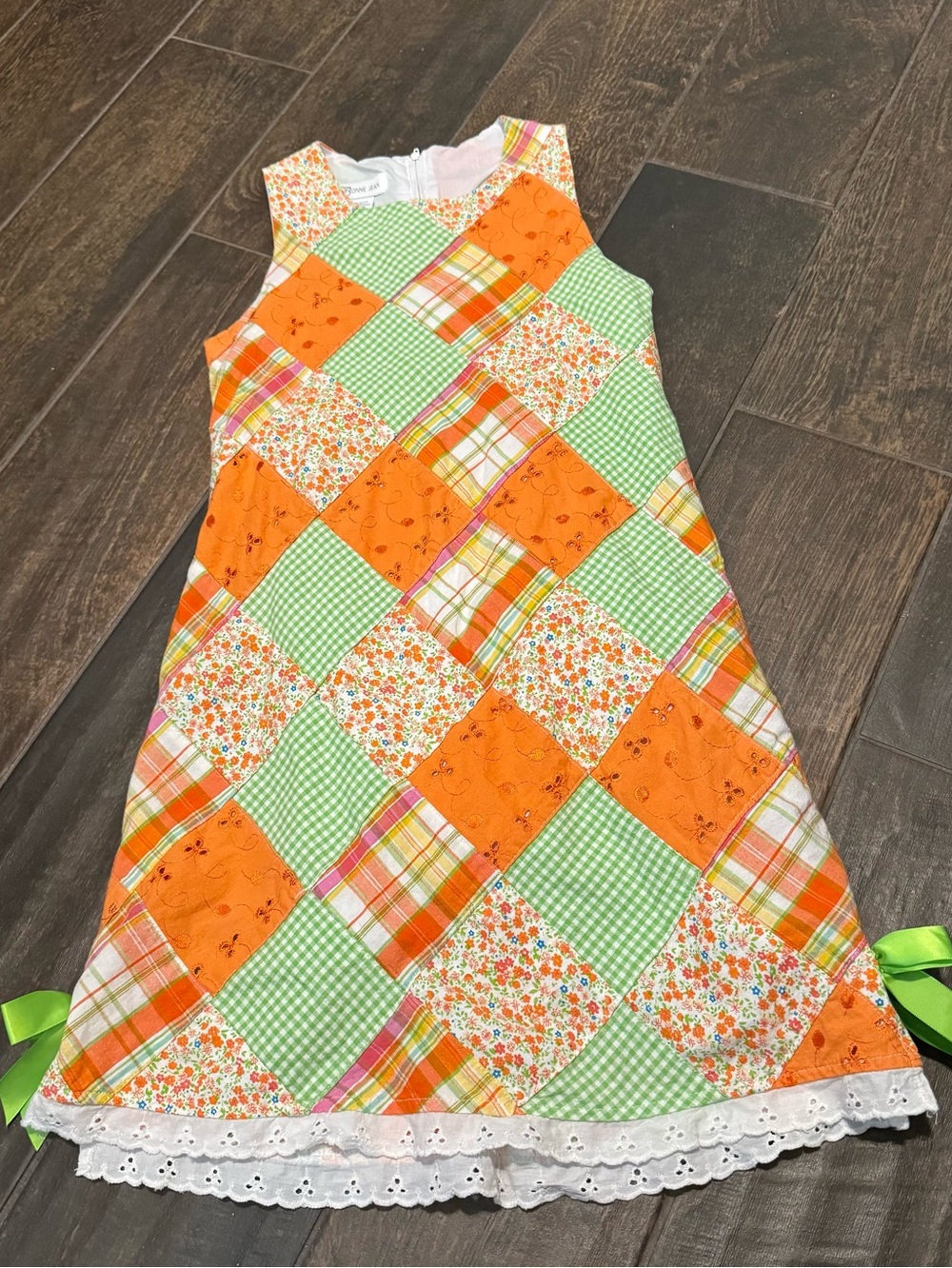 EUC Bonnie Jean Girls Patchwork A-Line Dress